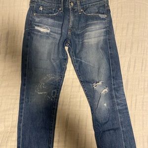 AG denim ‘piper crop’ slouchy slim crop jeans